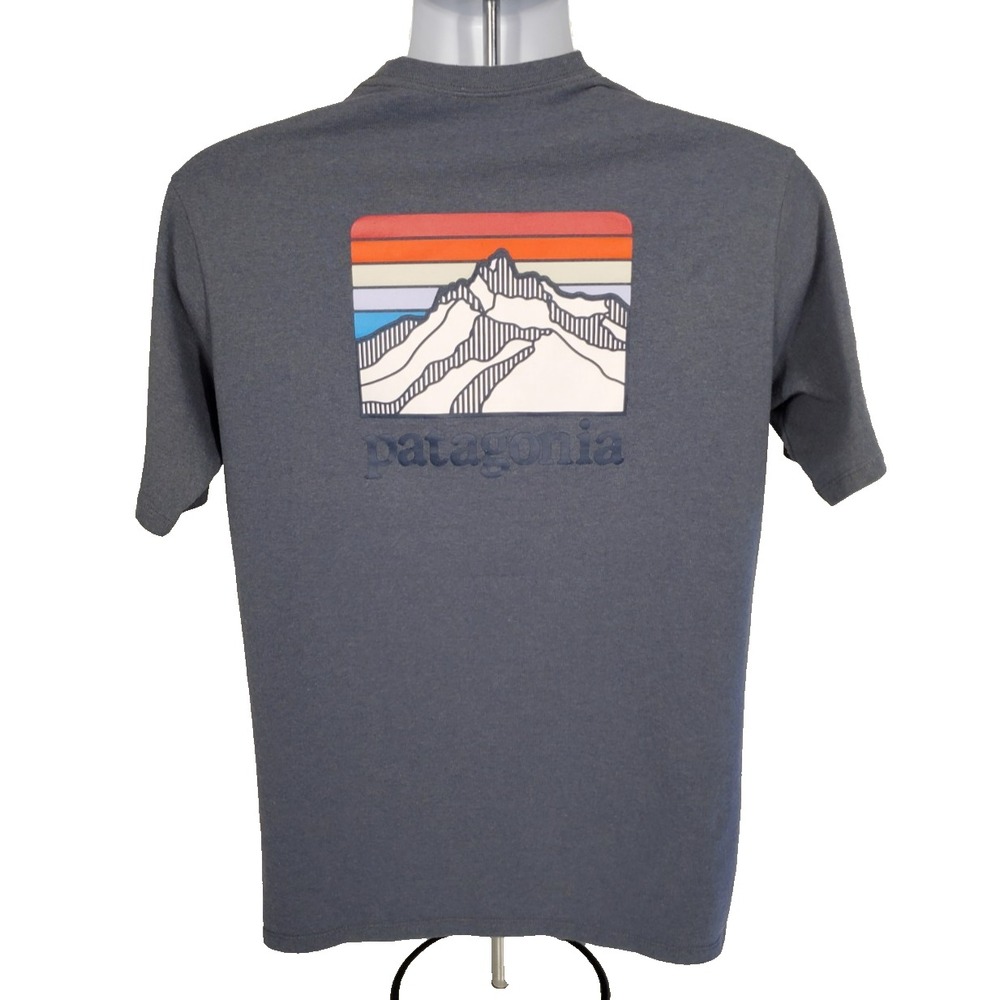 Patagonia Men's Small Short Sleeve Gray T-Shirt Crew Neck Responsibili Tee‎